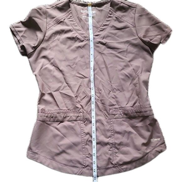 Grey's Anatomy Barco Evolve Stretch Women's XS Driftwood Scrub Top EUC - Picture 7 of 8